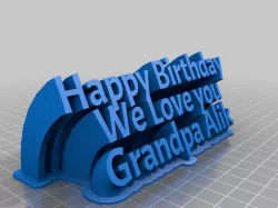 My Customized Sweeping 2-line name plate (text)