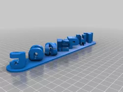My Customized Triple Letter Blocks Ambigram