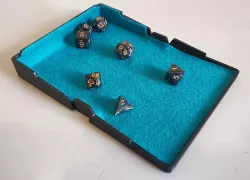 Portable folding dice tray - print in place - for D&D or other RPG