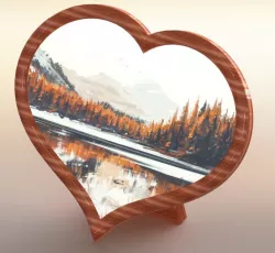 Heart shape picture frame