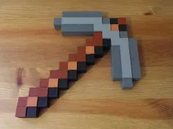 Minecraft Pickaxe - Pixelated Texture
