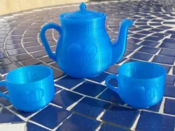 Miniature Heart Tea Set