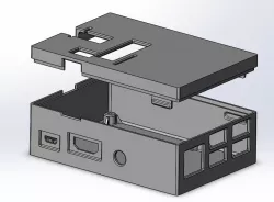 Raspberry PI case for RGB Matrix Hat