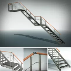 Steel outdoor staircase