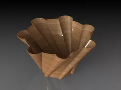 wood vase