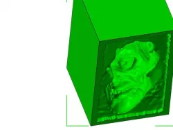 Zombie Clive Skull - Low Melt Metal Mold - Lost PLA (head)