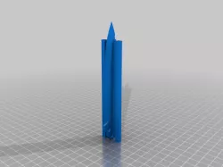 Black rose knife blade with supports