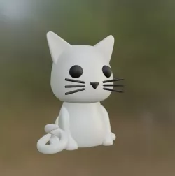 Customizable Cat - Modular Desk Toy, Different Outfits. Combine, Print, and Paint!.