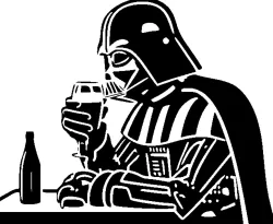 Darth Vader Drinking 2 Layer stencil