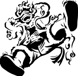 Monkey D. Luffy gear 5 stencil 2