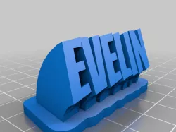 My Customized Sweeping 2-line name plate (text)