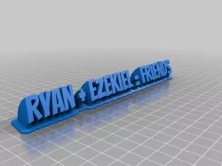 My Customized Sweeping 2-line name plate (text)