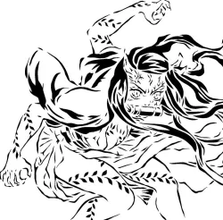 Nezuko Kamado stencil 6