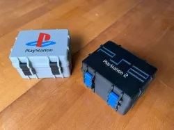 PlayStation 1 and 2 Memory Card Storage Box with Logo