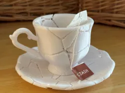 Smashed Teacup and Saucer