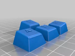 W A S D Textured Keycaps with lettering