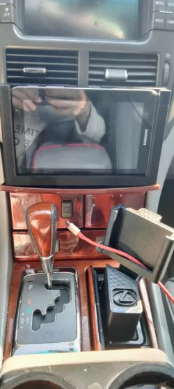 2004 Lexus LS 430 Double Din Stereo Faceplate Mod with Mount for Tablet