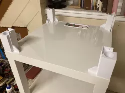 Ikea Lack raiser and window holder for quick removal