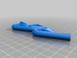 low-poly version of Parameterized Tesla valve straw