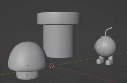 Mario bros toad and bomb