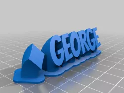 My Customized Sweeping 2-line name plate (text)