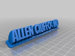 My Customized Sweeping 2-line name plate (text)AC1