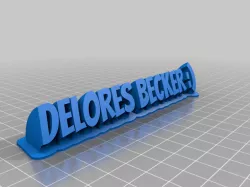 My Customized Sweeping 2-line name plate (text)DB2