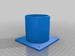 My Customized Tube Adapter Flange with Optional Grating (Parametric)