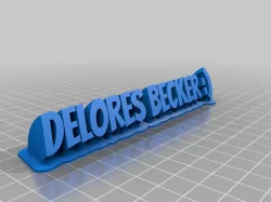 My CustomizeDBd Sweeping 2-line name plate (text)