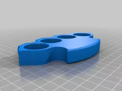 Spiked Brass Knuckles Solid Object