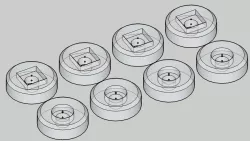 Washer for M4 screw and square nut