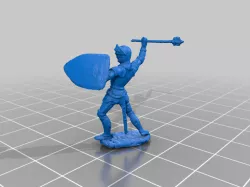 3D Scanned knight with mace
