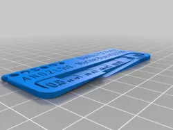 Bambu Lab Blue Matte Filament Swatch