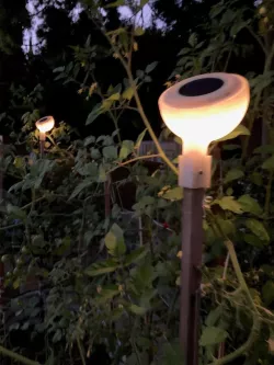 Garden Solar Light from Old Ikea Chinese Lantern