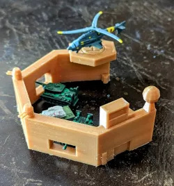 Helicopter & Tank Base for Mega Force 1989 Toys