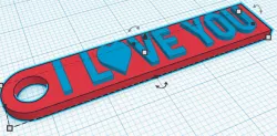  Key chain - I LOVE YOU