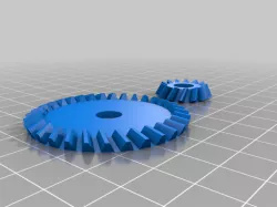 My Customized Parametrisches Kegelrad-Paar / Parametric Pair of Bevel Gears 1.5m 8mm hole