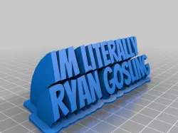 My Customized Sweeping 2-line name plate (text)