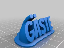 My Customized Sweeping 2-line name plate (text)