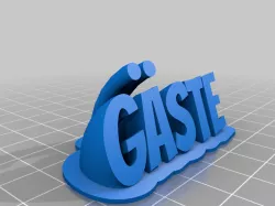 My Customized Sweeping 2-line name plate (text)