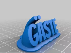 My Customized Sweeping 2-line name plate (text)