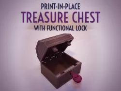Print-in-Place Treasure Chest with Functional Lock