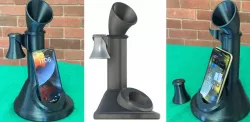 Classic old Candlestick Phone shaped - iPhone holder / stand