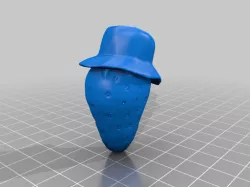 Fresa con sombrero - strawberry with hat