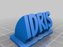 Idris name stand