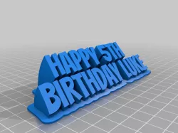 My Customized Sweeping 2-line name plate (40 again)