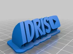 My Customized Sweeping 2-line name plate (text)