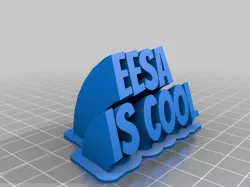 My Customized Sweeping 2-line name plate (text)