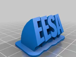 My Customized Sweeping 2-line name plate (text)