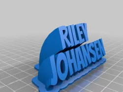 My Customized Sweeping 2-line name plate (text)